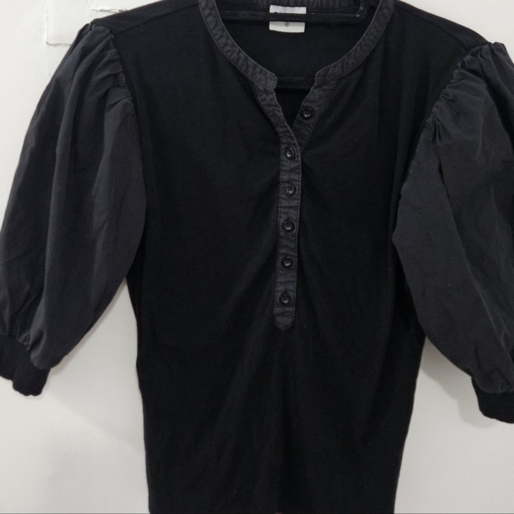 BLANK Puff Sleeve Ribbed Top - Picture 3 of 5